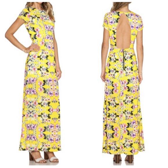 NBD Dresses & Skirts - NBD X The XNAVEN Twins Into The Light Floral Yellow Canary Maxi Dress
